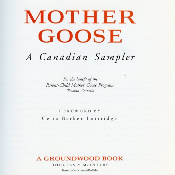 MOTHER GOOSE: A Canadian Sampler (1994) 1st Cdn Edition Hardcover Book - Picture 3 of 7